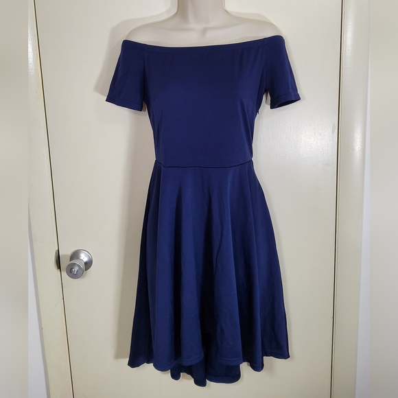 CUQY Womens Off The Shoulder High Low Hem - Picture 3 of 8